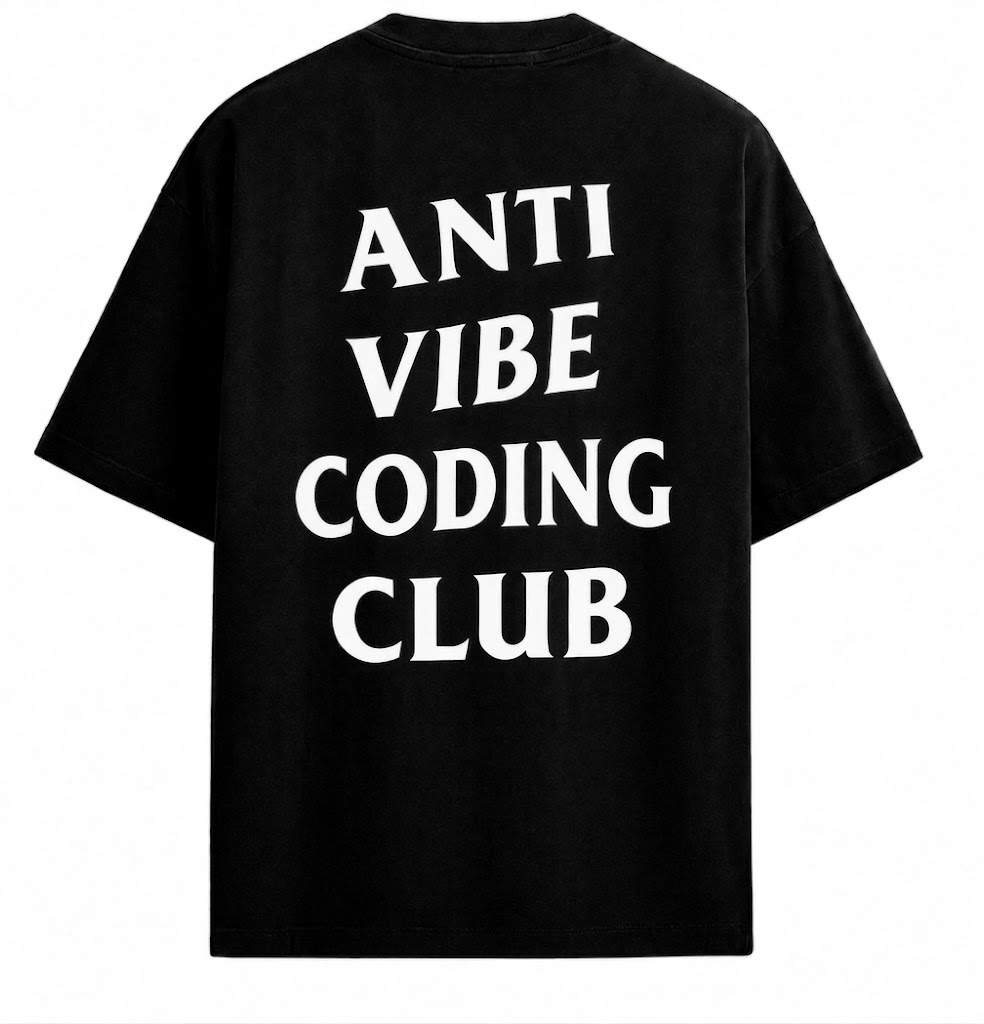 Camisa Anti Vibe Coding Club